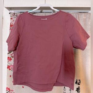 Betabrand Boxy Hi-Low Top in Mauve